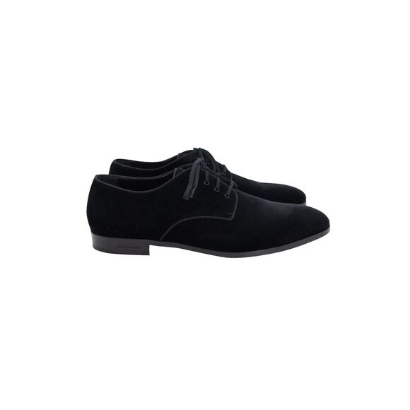 Burberry Lace Up Derby Oxfords in Black Velvet